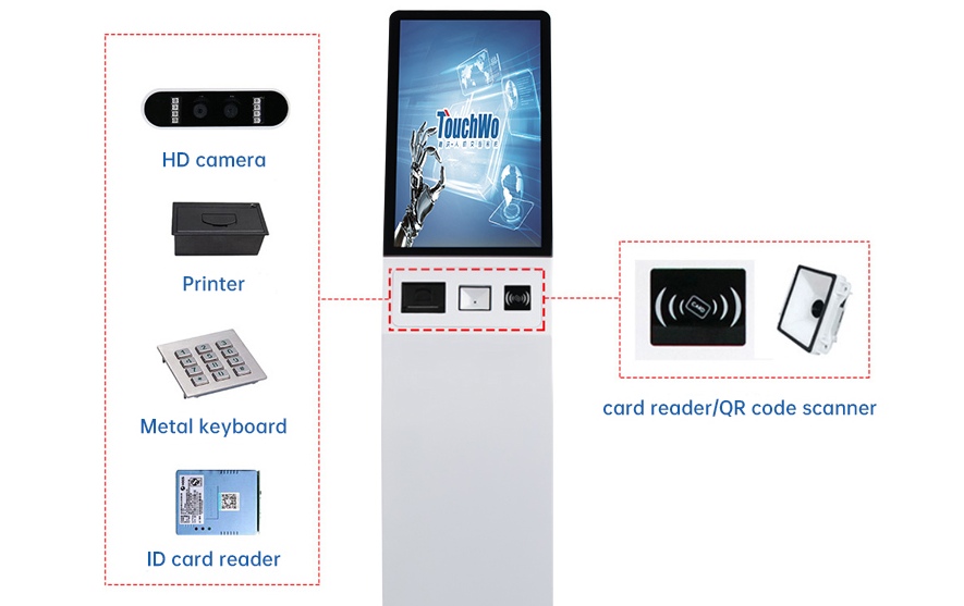 TouchWo 22″ samoposlužni višenamjenski kiosk osjetljiv na dodir
