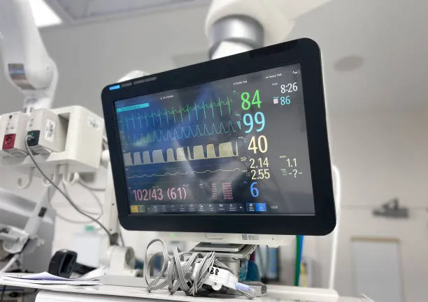 Hospital Monitors Electrocardiogram Pulse Blood Pressure Anesthesia Surgery Machines