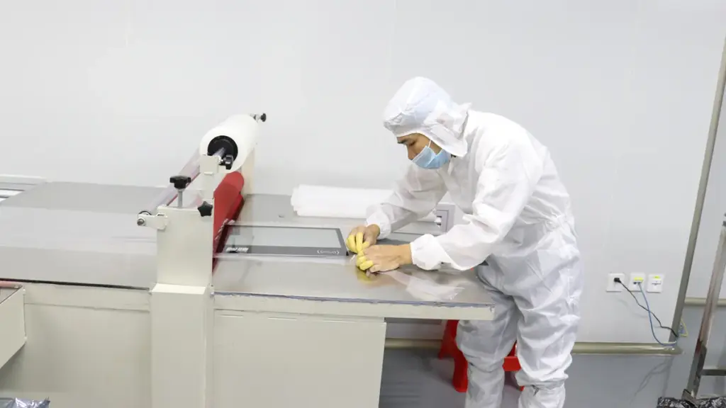 Worker Working In Capacitive Screen Factory